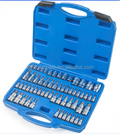 Professional 60pcs Master Star Socket Set Tool Bit Kit Tamper Proof--s2